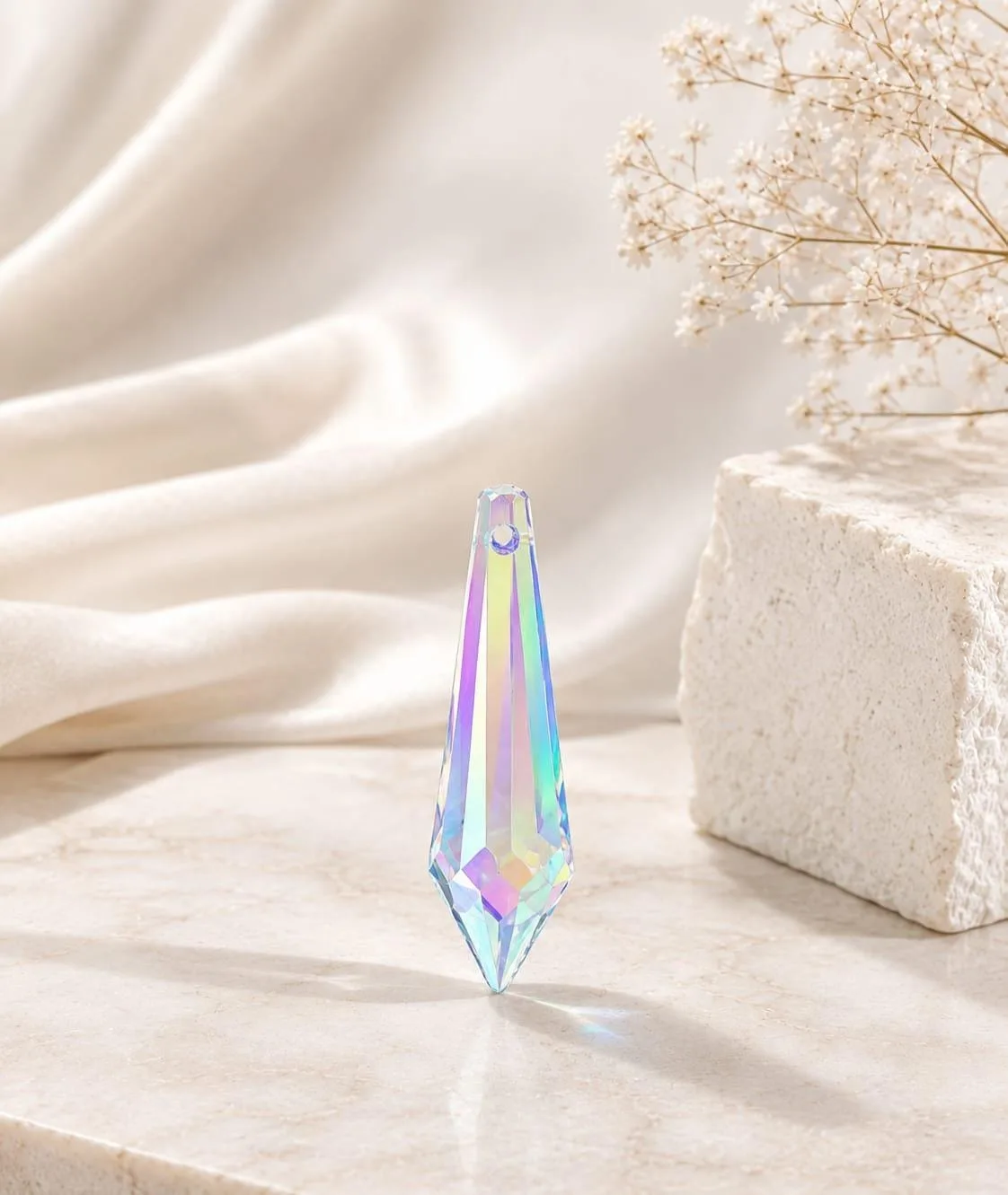 Punta de Cristal Tornasol 5.5 Cm