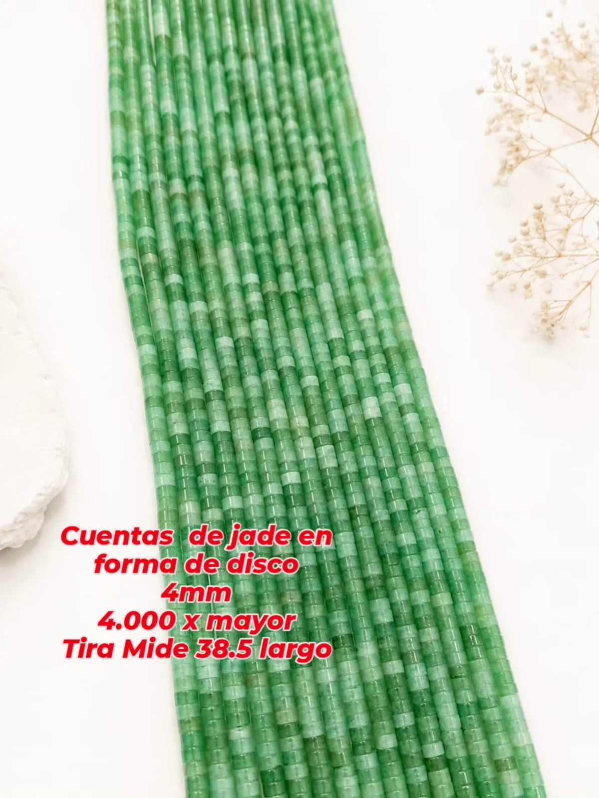 Cuentas de jade en forma de disco