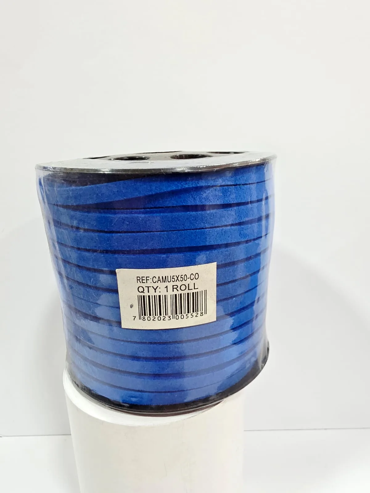 Cordón Gamuza Por Rollo - Azul