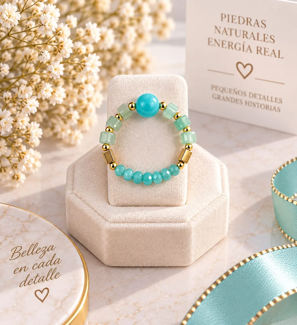 Anillo de Amazonita Celeste