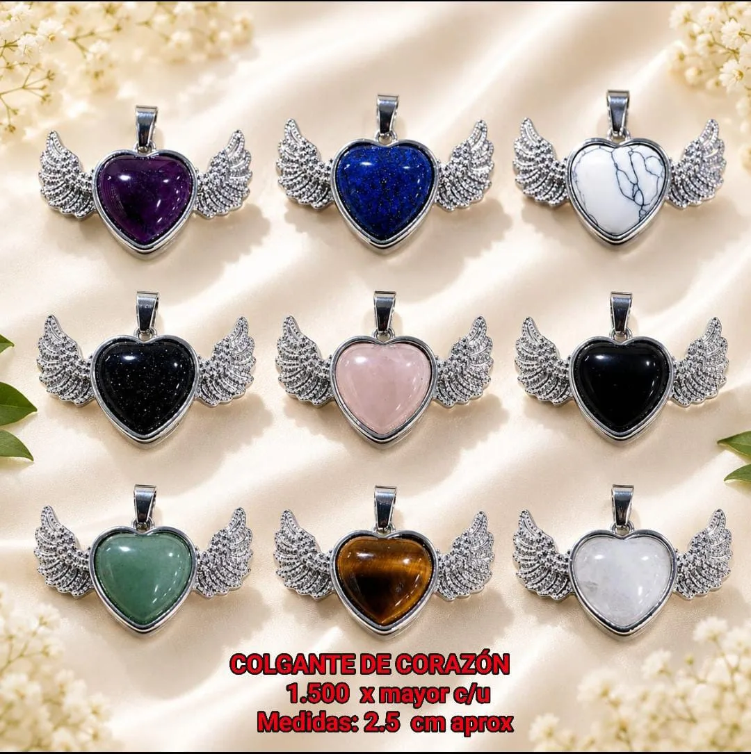 Colgantes en corazón 