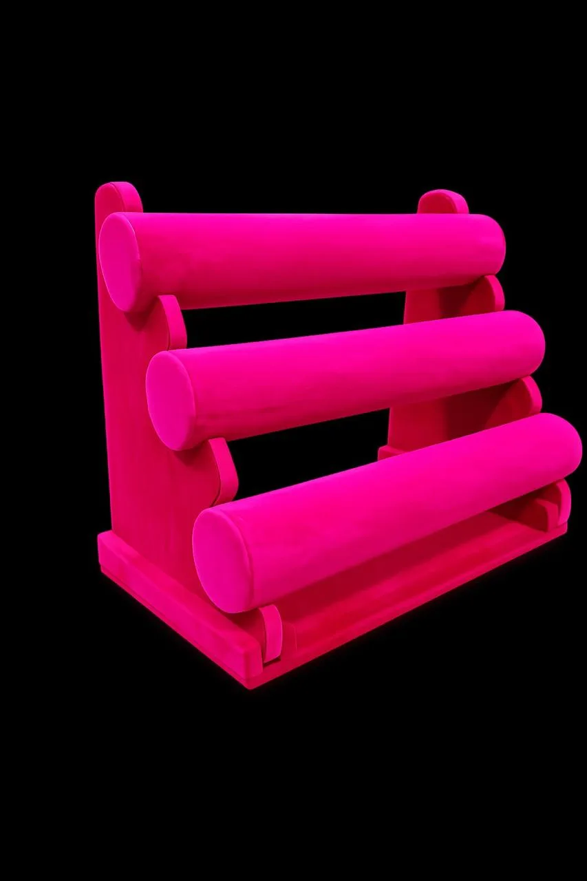 Exhibidor de Pulseras Triple (Rosa)
