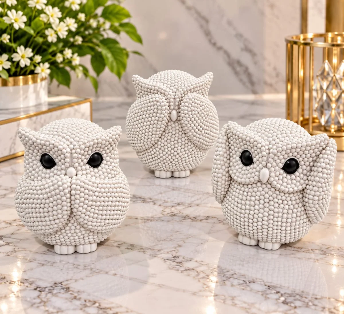 Set de 3 Búhos Decorativos