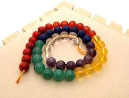 Tira de piedras de 7 chakras con citrino N°10