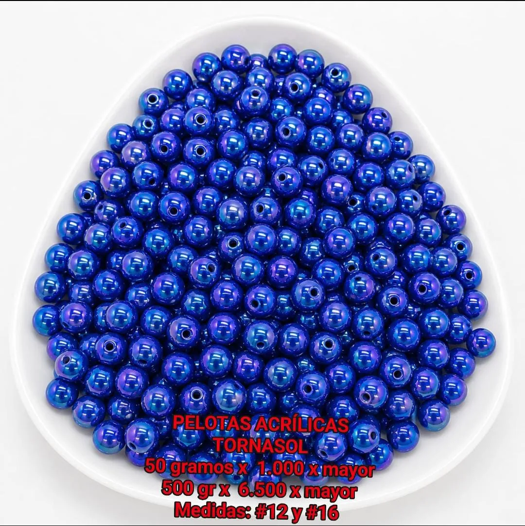 Pelotas Acrílicas Tornasol - Azul