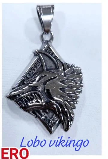 Colgante de Acero - Lobo vikingo