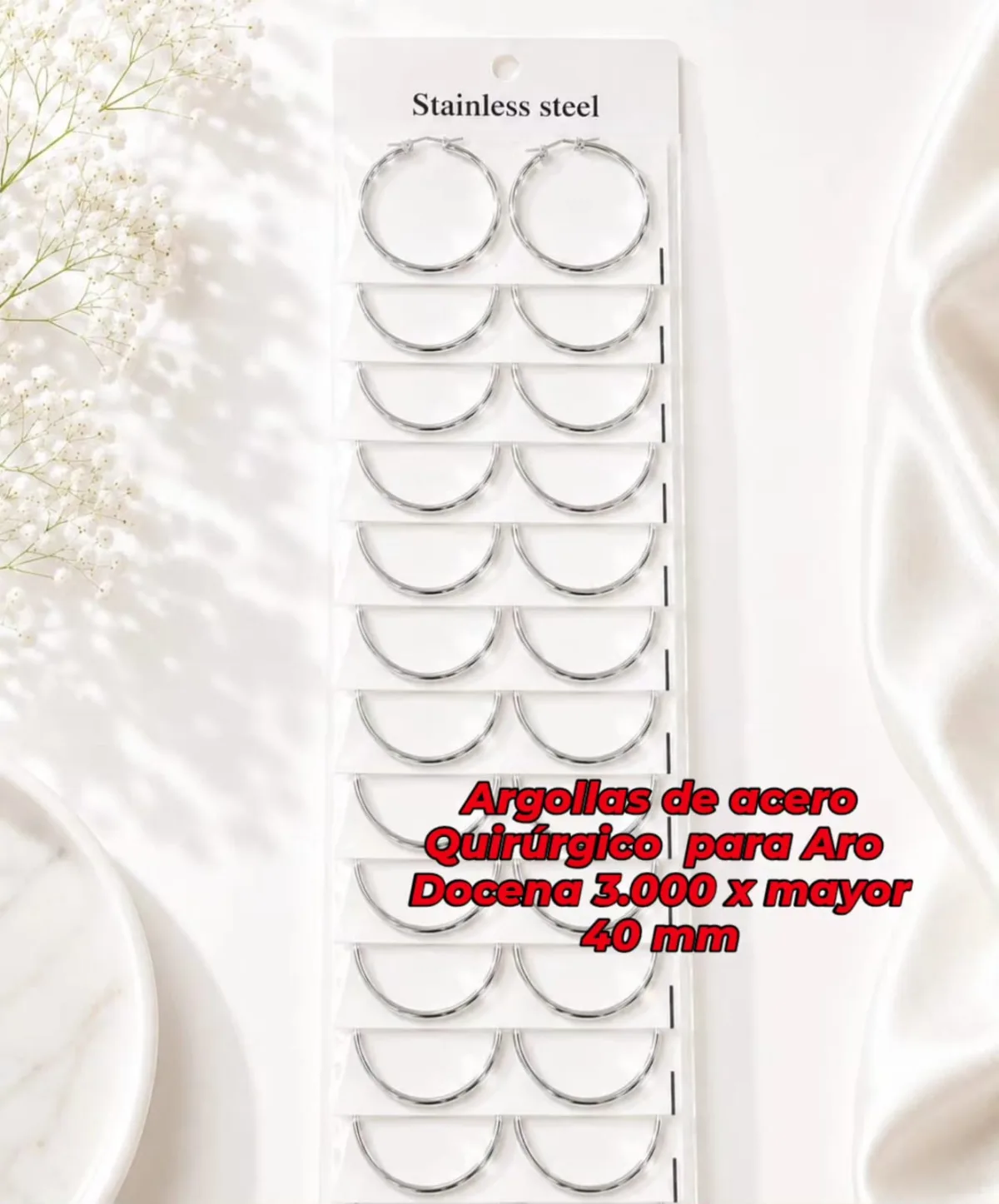 Argollas de acero quirurgico para aro