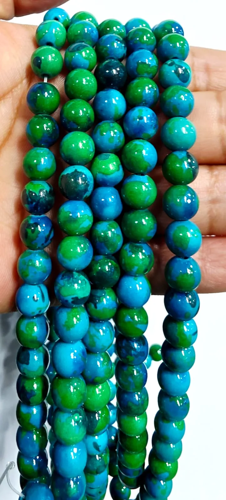 Tira de piedras de Crisocola N°8