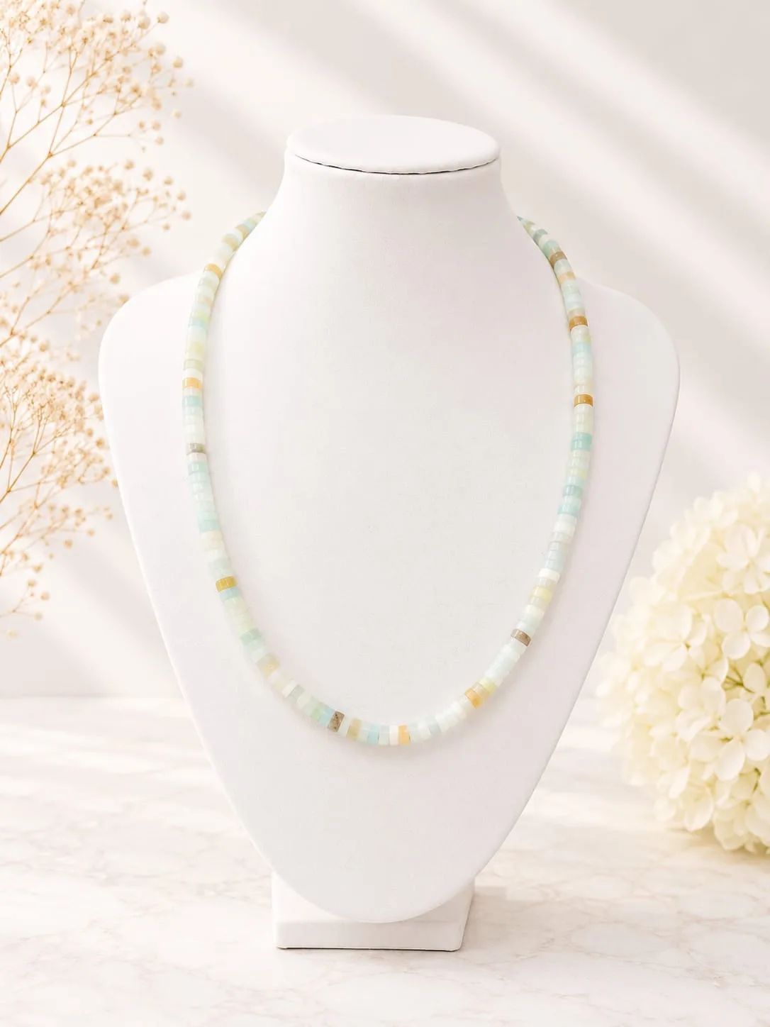 Collar de Amazonita en Discos (Heishi)