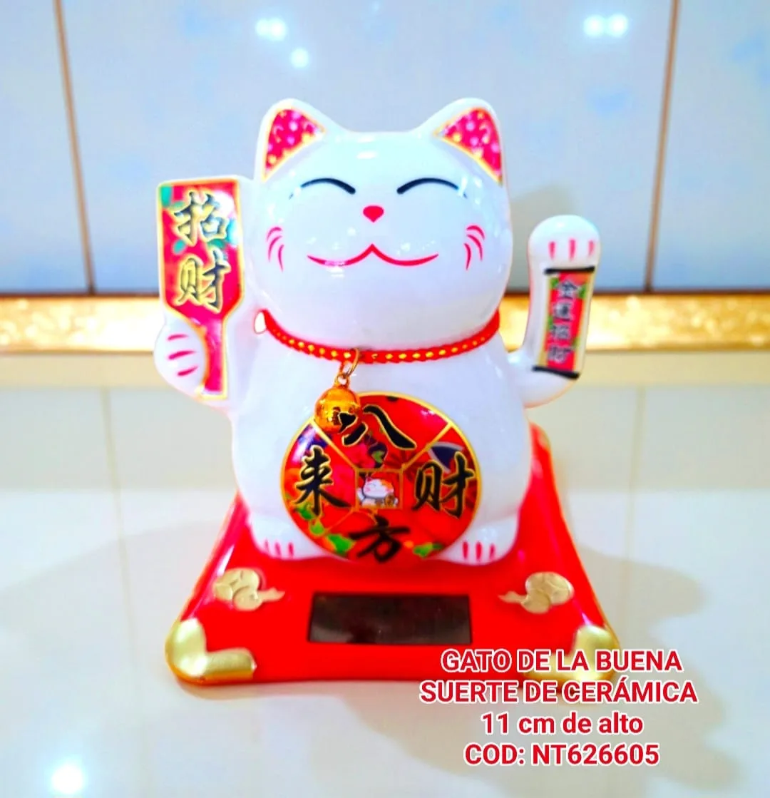 Estatua Gato de la Buena Suerte Ceramica