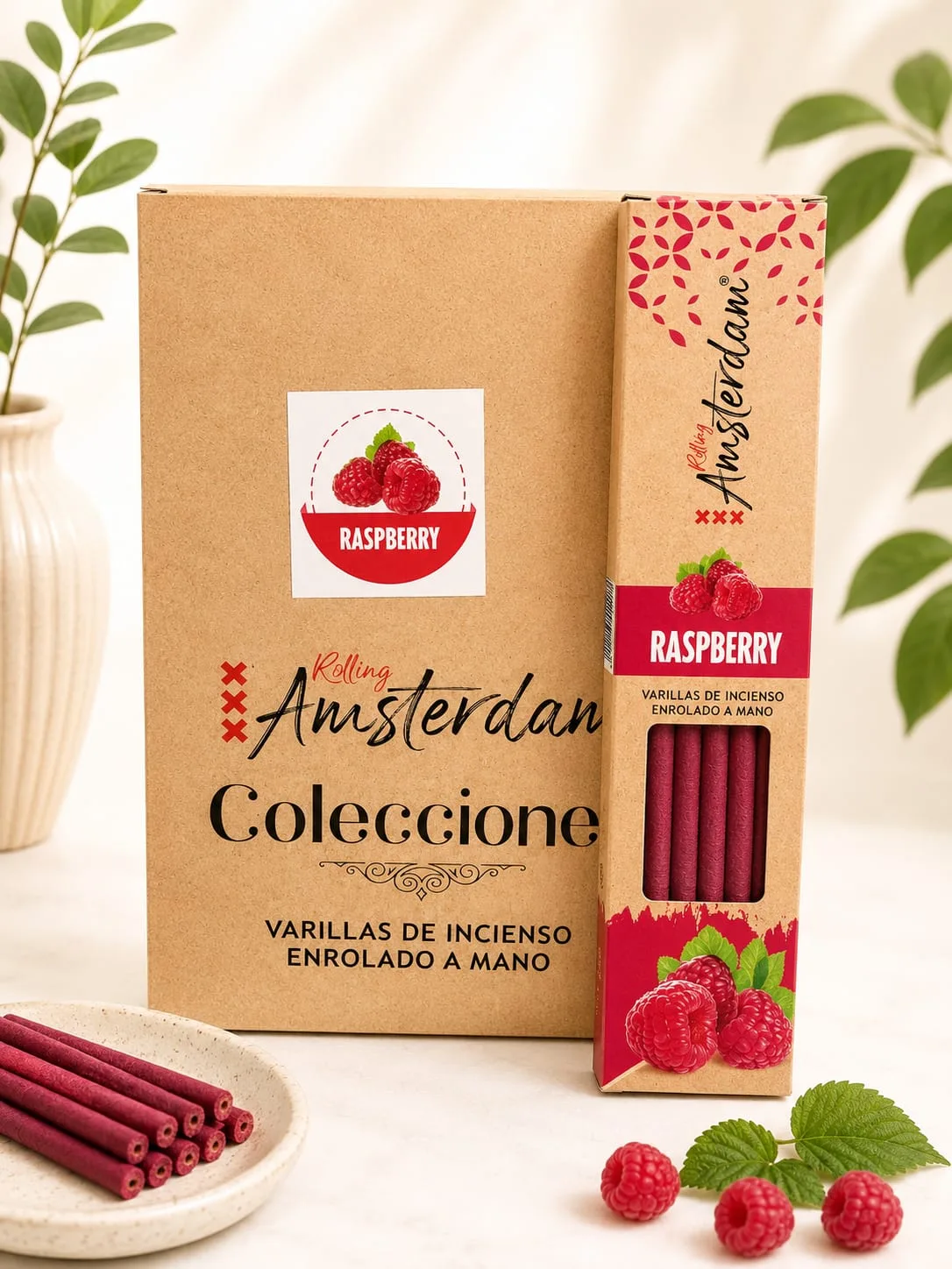 Varillas de Incienso Rolling Amsterdam Colecciones - Raspberry