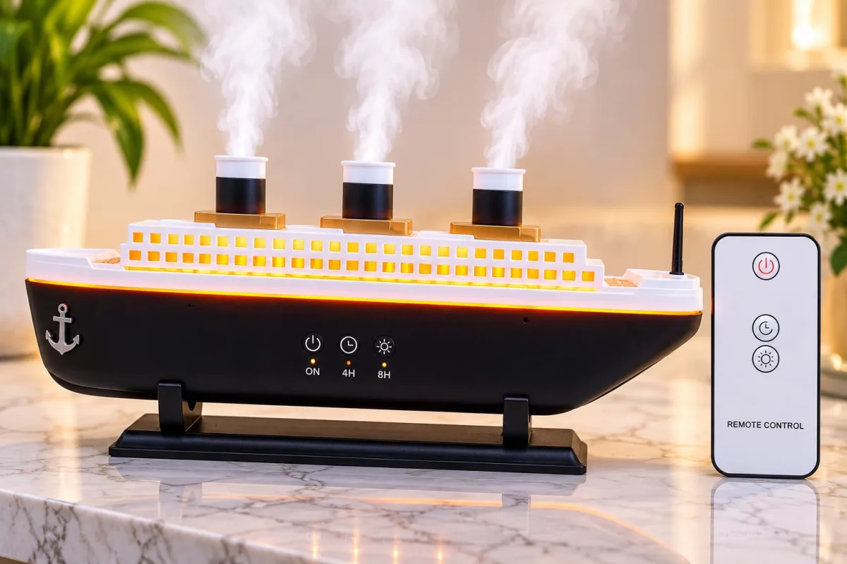 Humidificador Difusor con Forma de Barco Titanic
