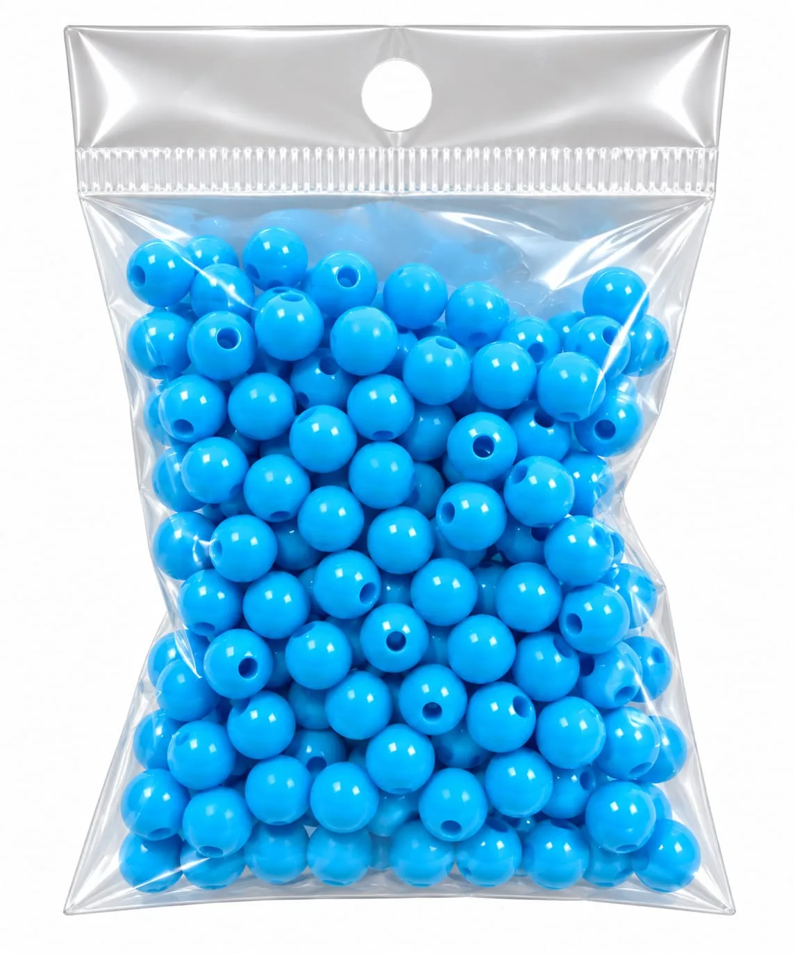 Cuentas Acrílicas Redondas Opacas 6mm Azul