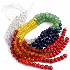 Tira de piedras de 7 chakras con citrino N°6