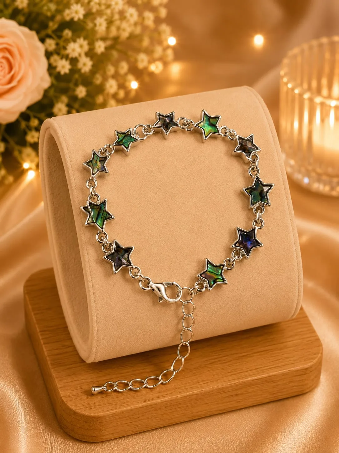 Pulsera de Avalón Natural - Estrellas