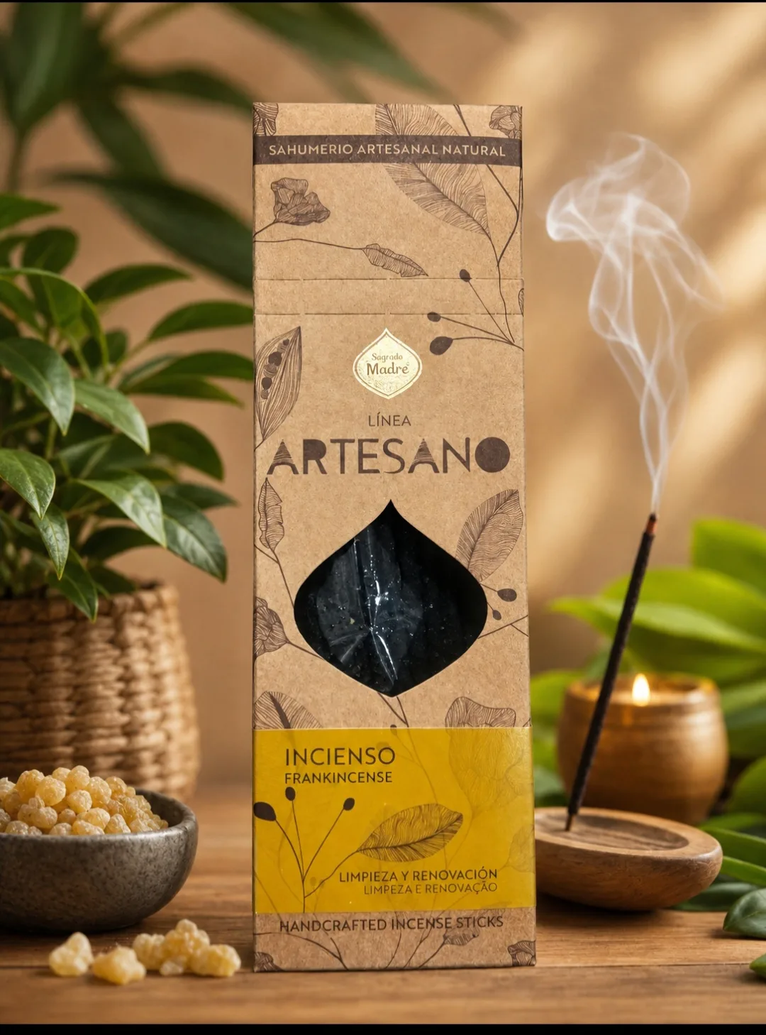 Incienso Artesano Sagrada Madre, Línea Artesano - Incienso (Frankincense)