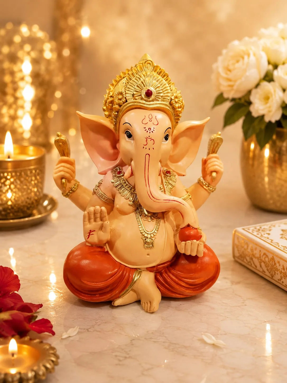 Estatua Ganesha Rosa