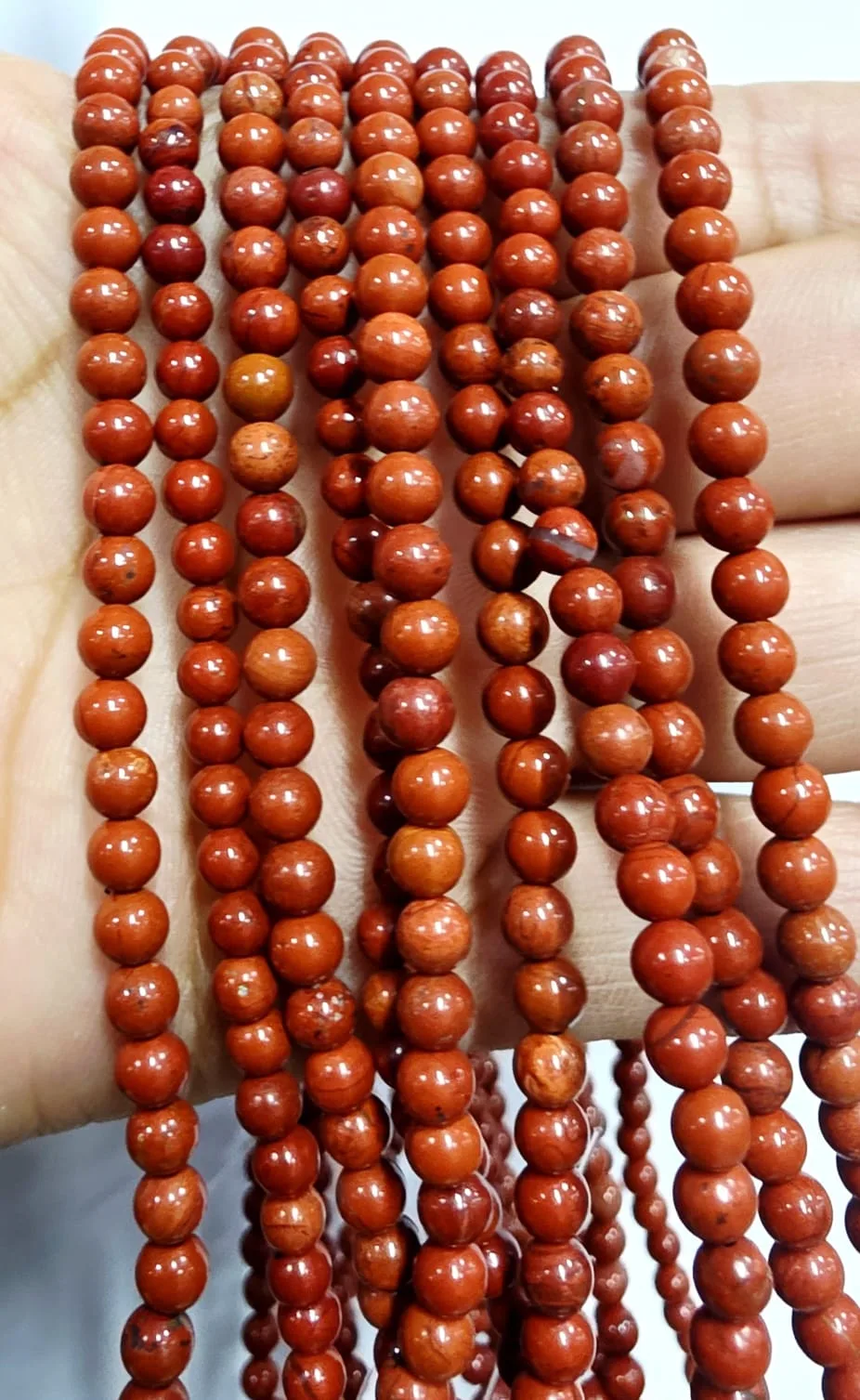 Tira de piedras de Jaspe Rojo N°4