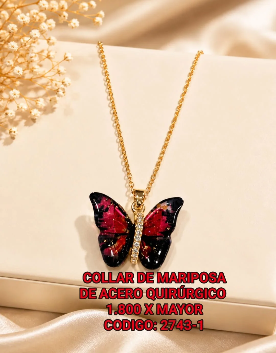 Collar de mariposa de acero quirurgico