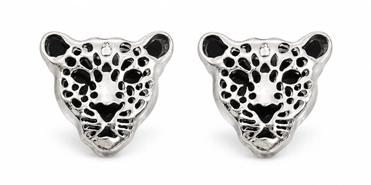 Separador Metálico Cabeza de Leopardo Calada 6mm