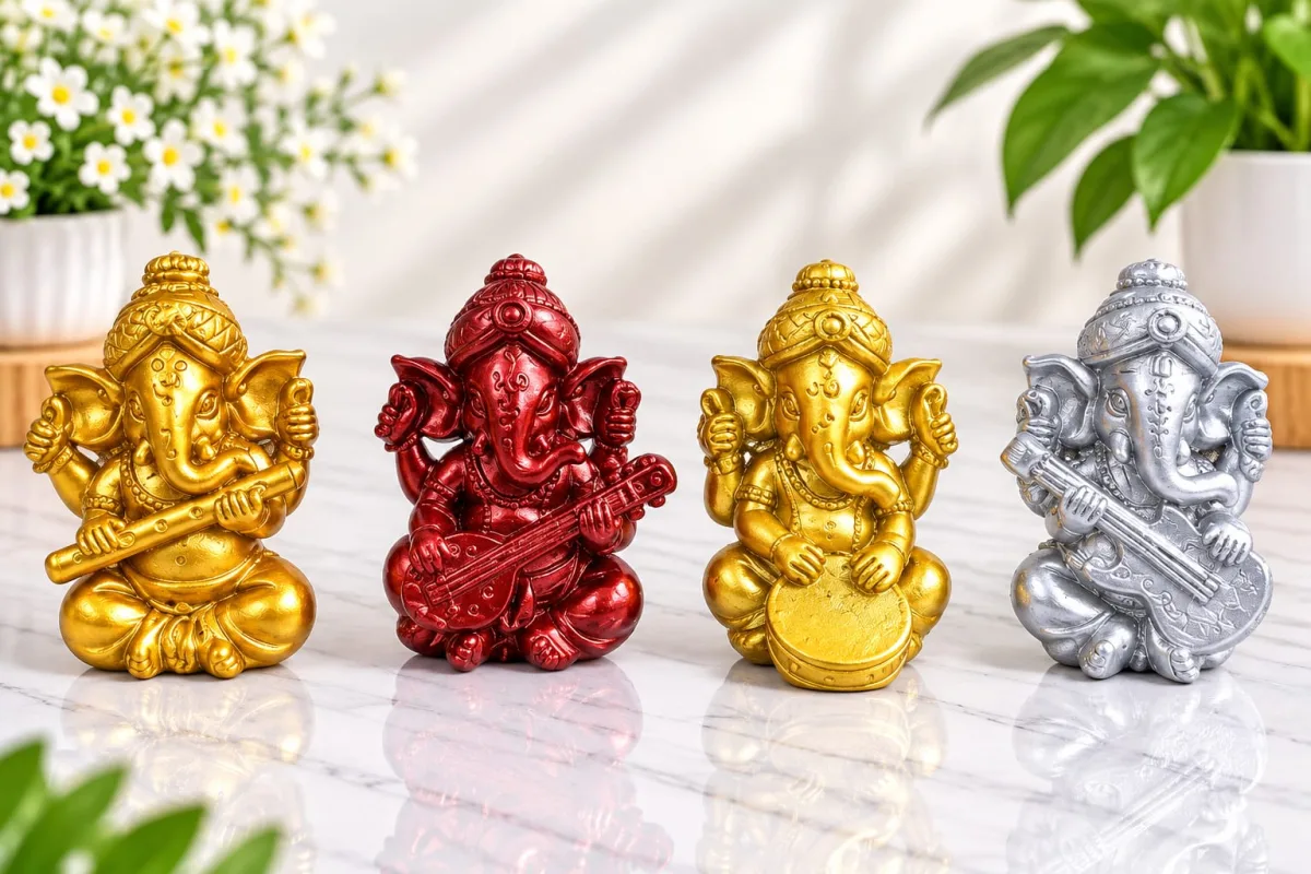 Figura de Ganesh Músico de Colores