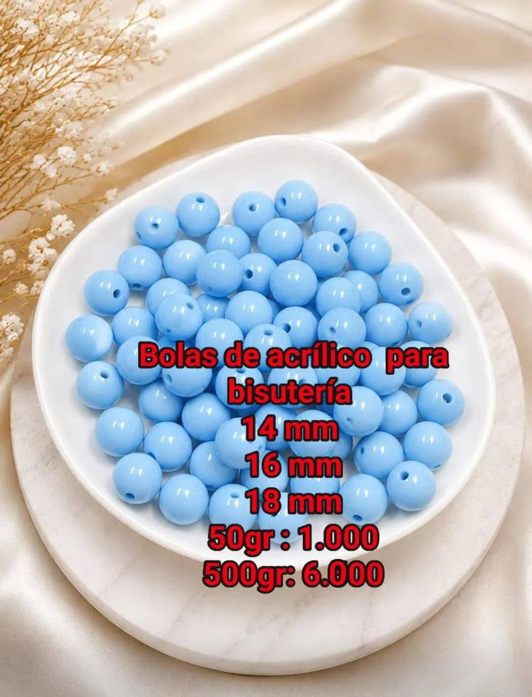 Bolas de Acrilico para Bisuteria