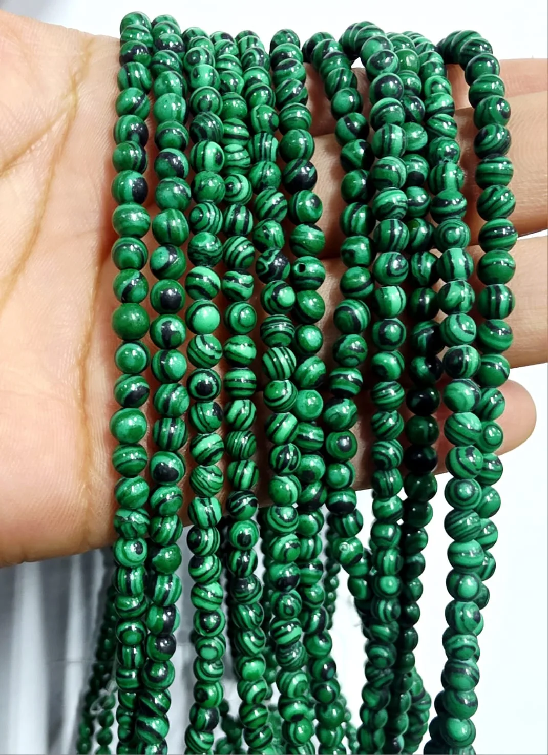 Tira de piedras de Malaquita Reconstituida N°