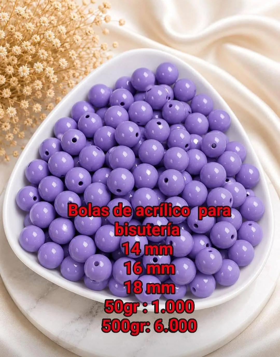 Bolas de Acrilico para Bisuteria