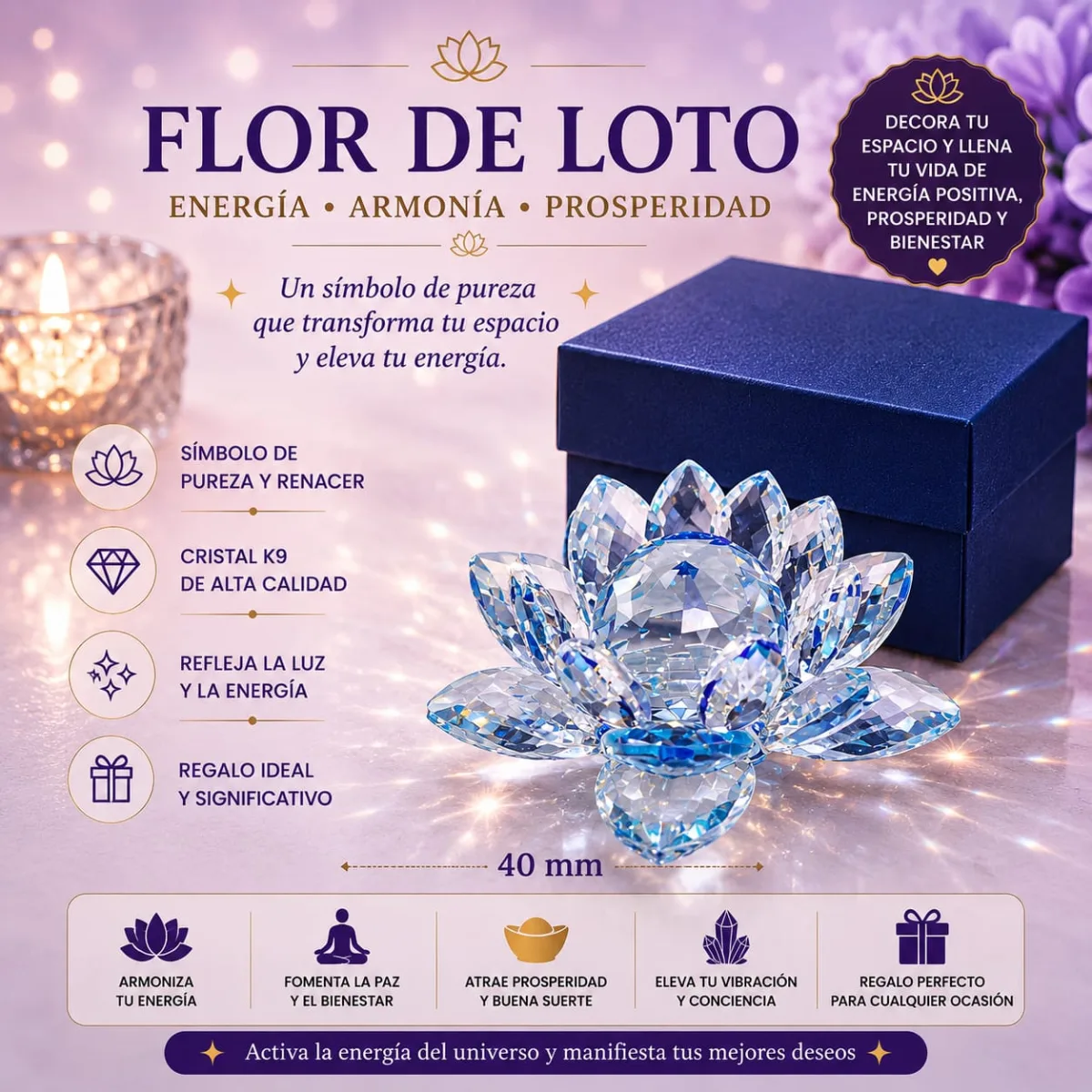 Flor de Loto - azul