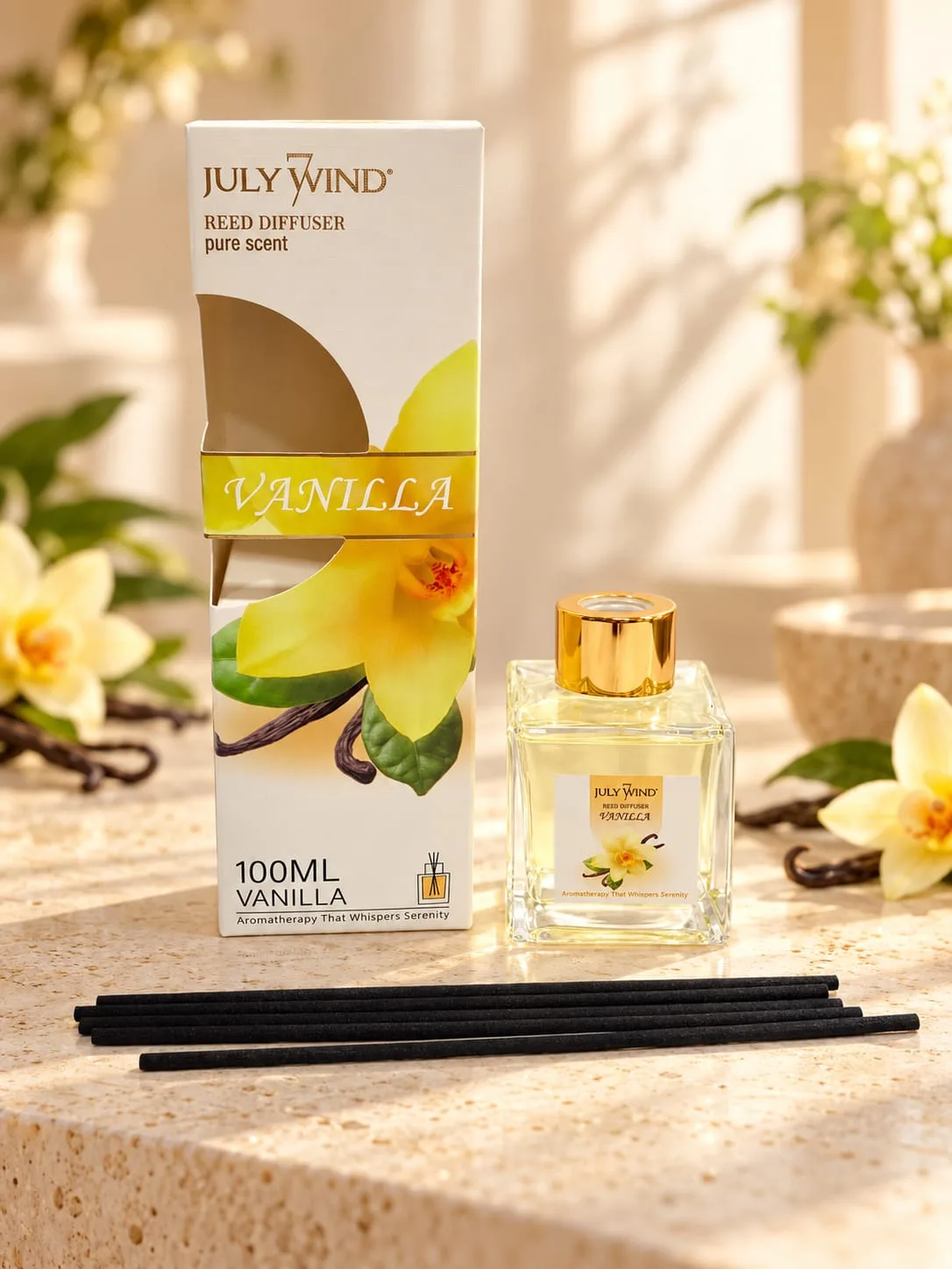 Aromatizador con Varillas July Wind Vainilla