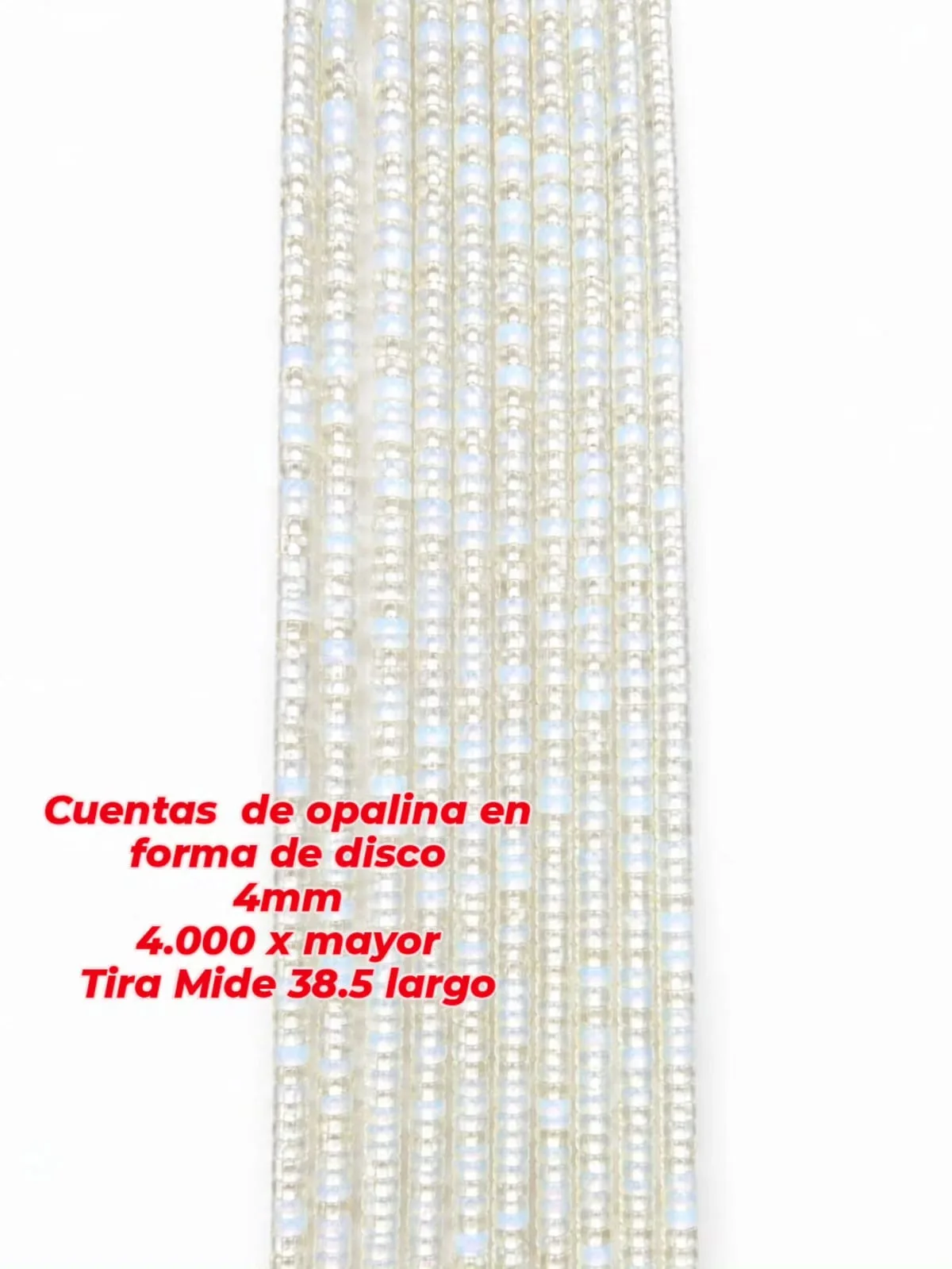Cuentas de opalina en forma de disco