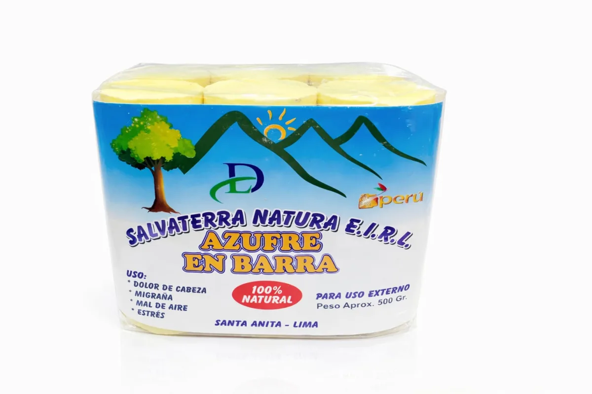 Pack 6 Unidades Azufre En Barra Perú Salvaterra 100% Natural