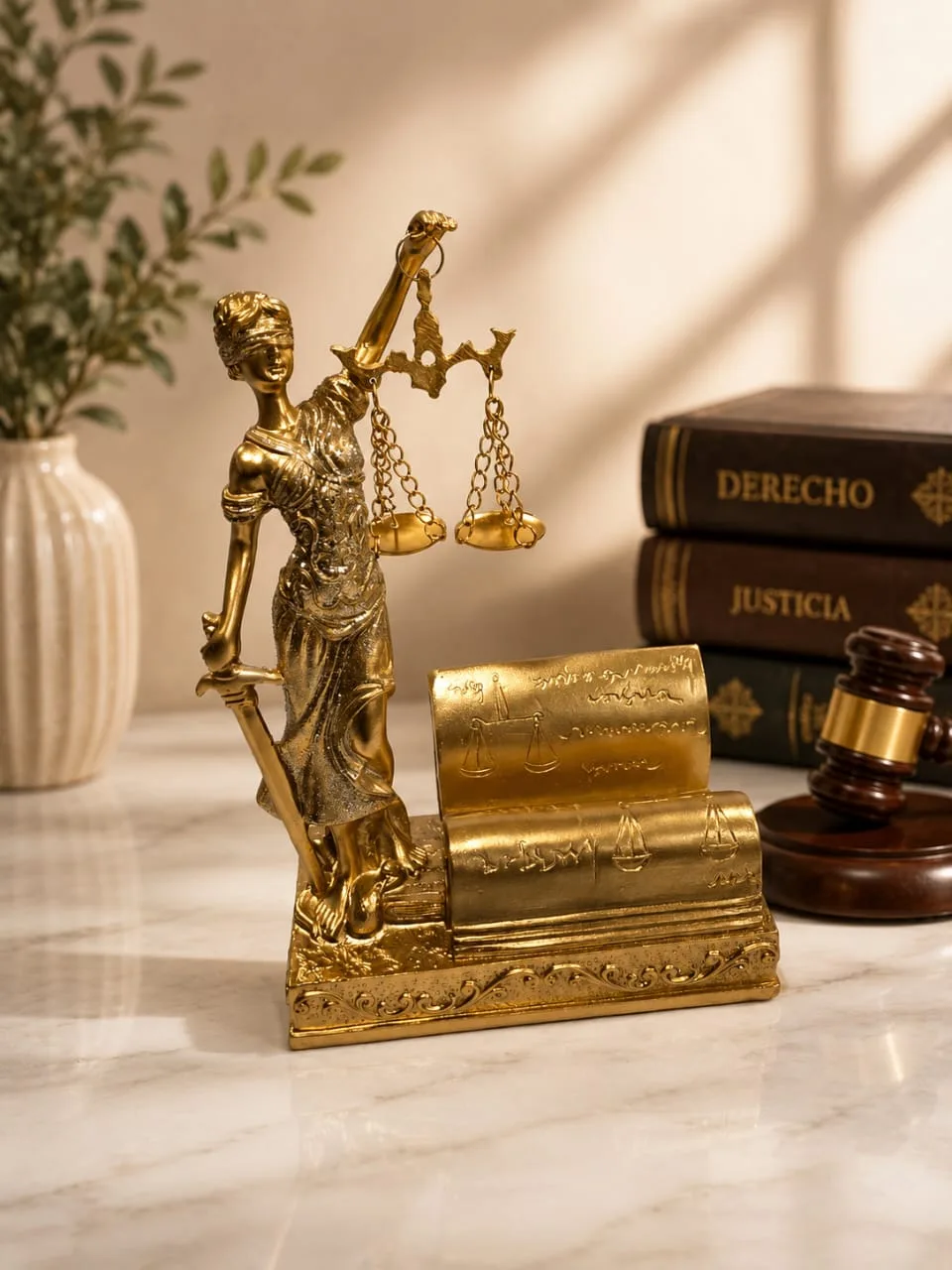 Dama de la Justicia con Portatarjetas