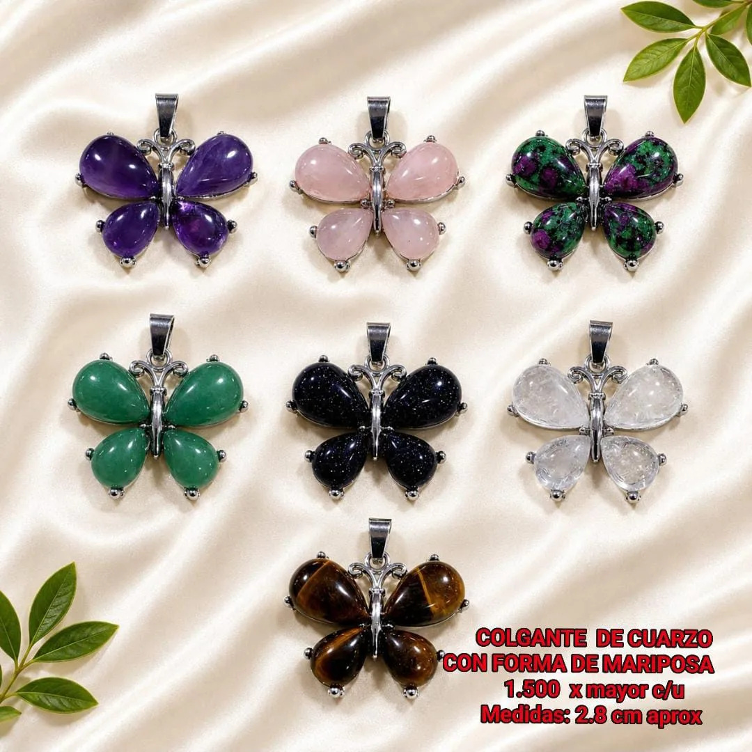 Colgantes en forma de mariposa