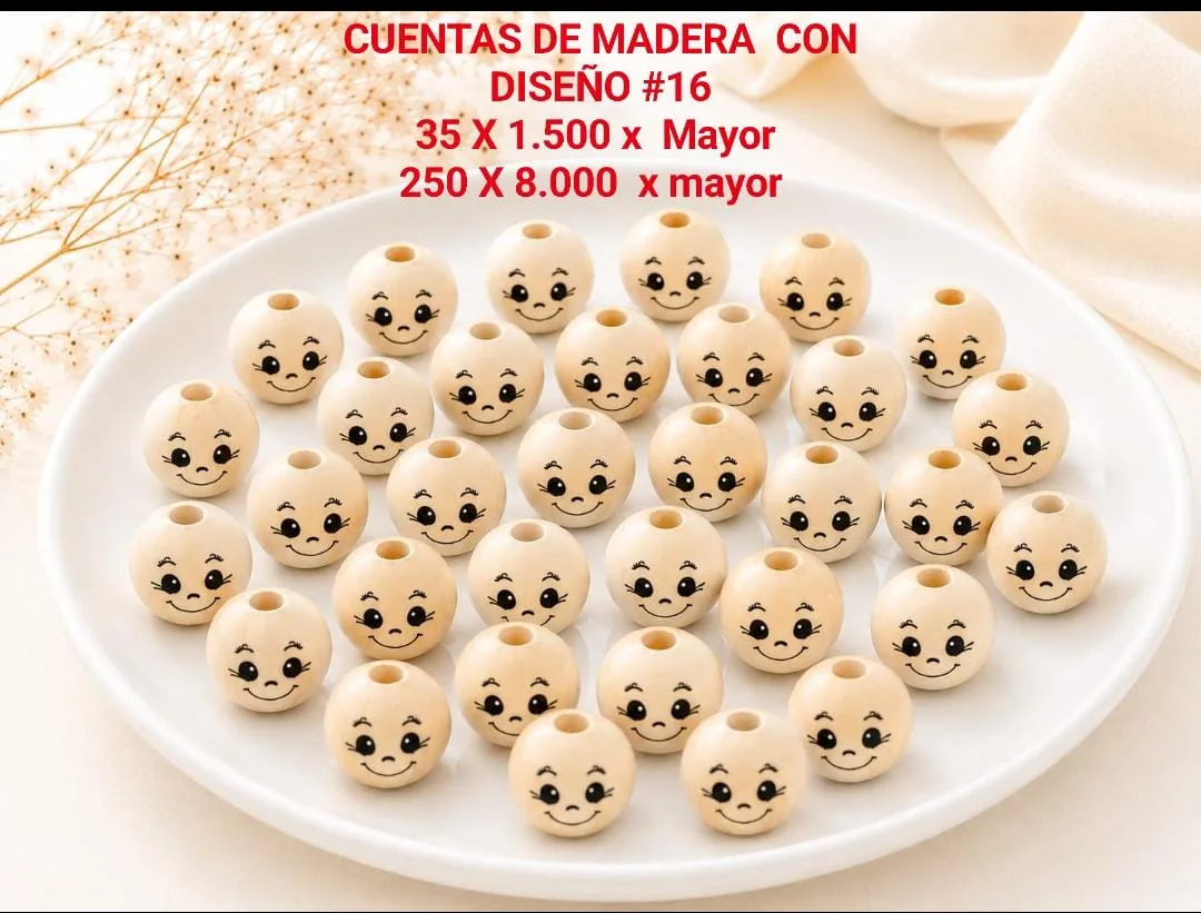 Cuentas de Madera - Diseño #16