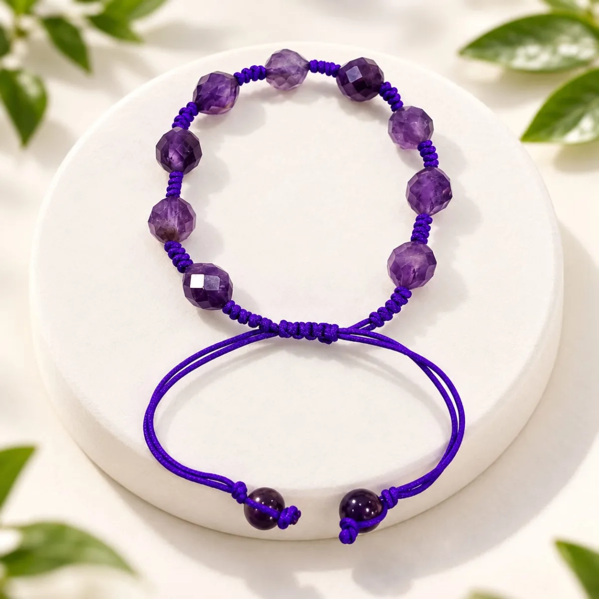 Pulsera Facetada de Amatista 8 mm (2)