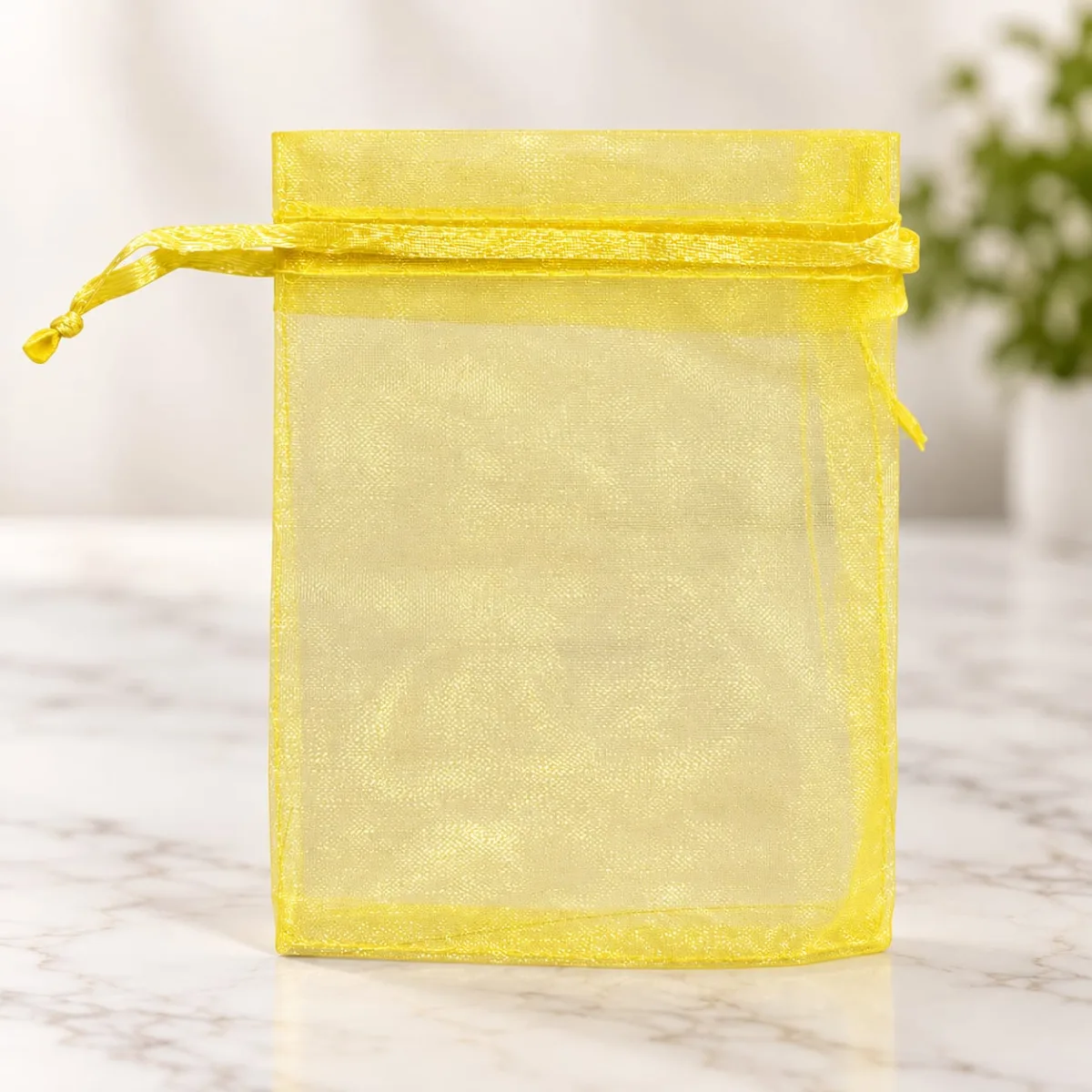 Bolsa de Organza Amarilla 9x12 cm