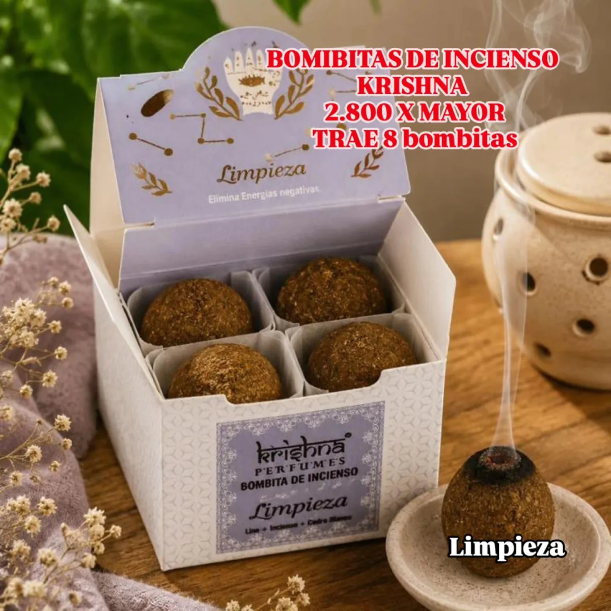 Bomibitas de Incienso Krishna - Limpieza
