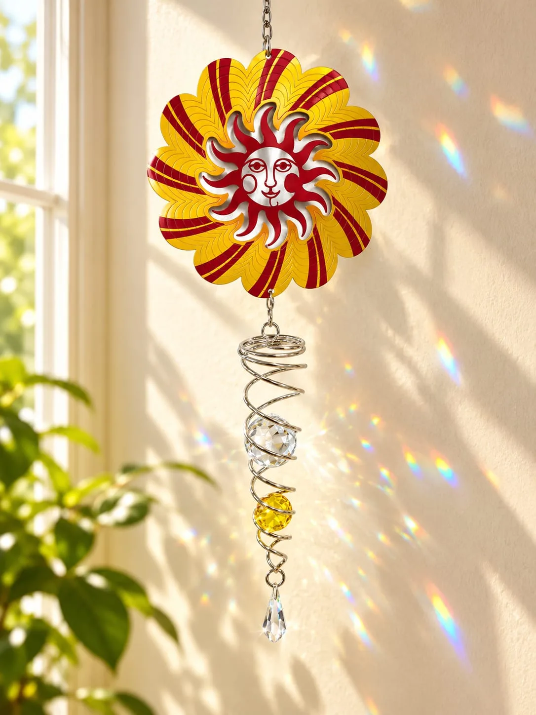 Spinner con Cristal Sol Amarillo
