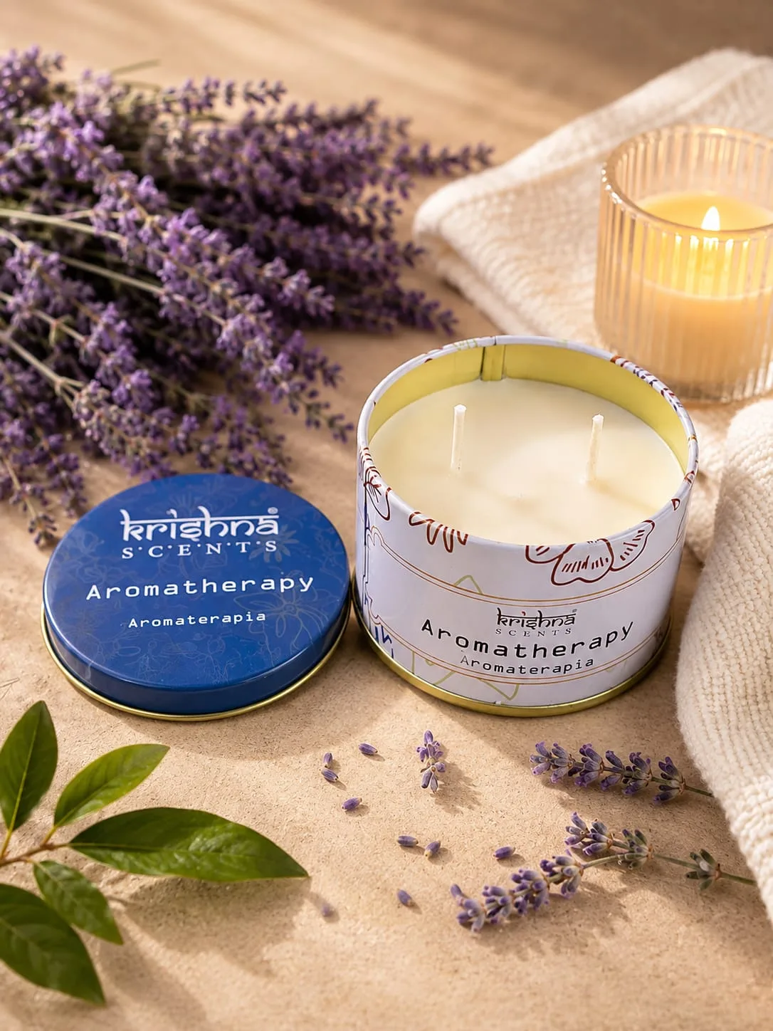 Vela Aromática Krishna Scents Aromaterapia (Lavanda)
