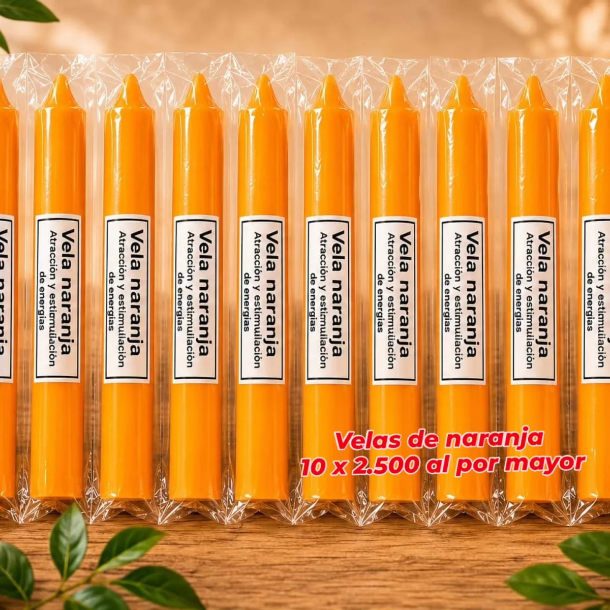 Pack 10 Velas de Naranja
