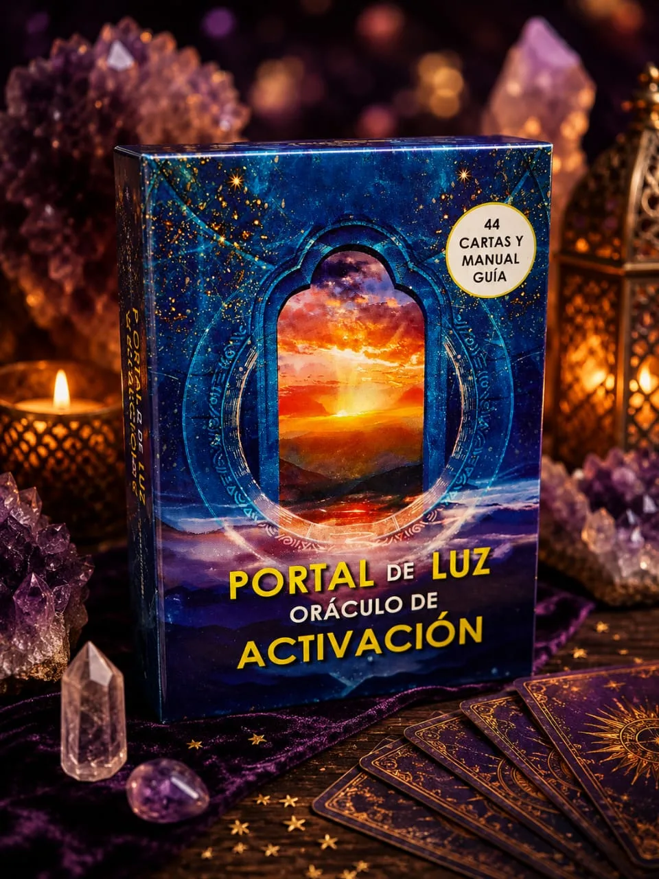 Oráculo Portal De Luz Activación Manual Y 44 Cartas Tarot