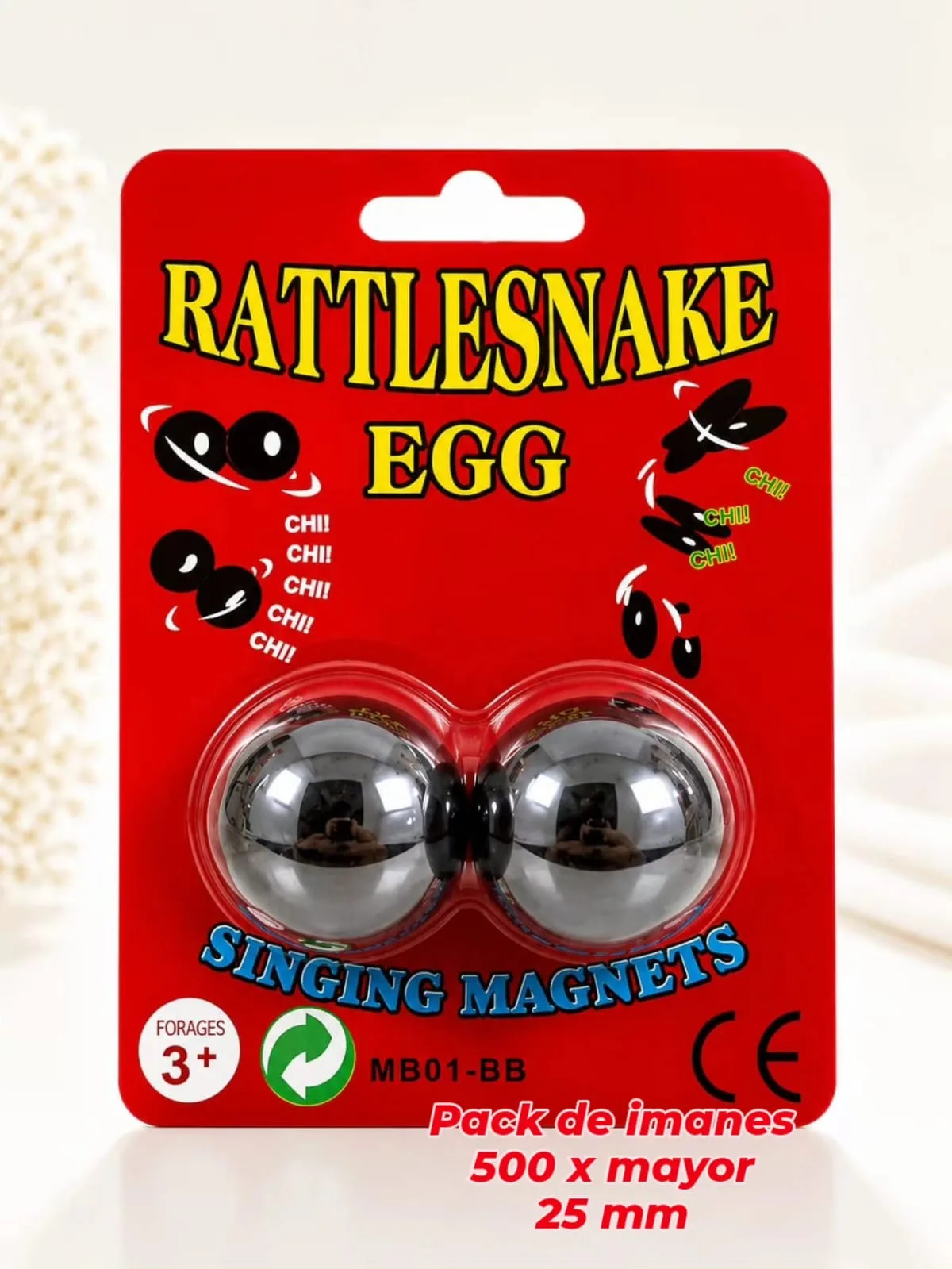 Pack de imanes Rattlesnake Egg (plateado)