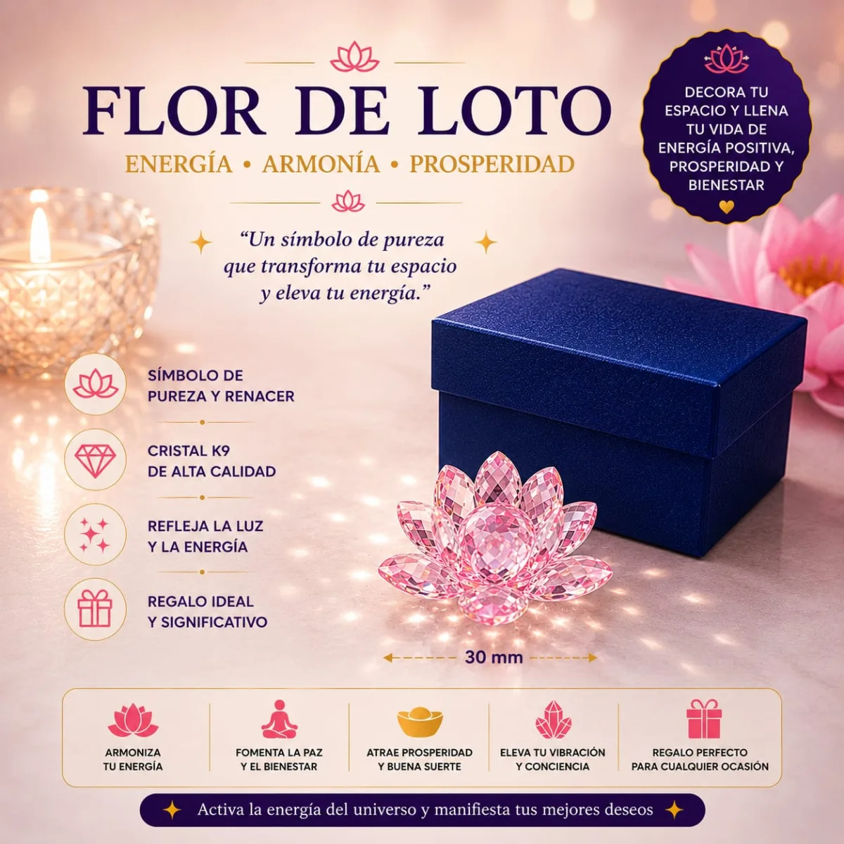 Flor de Loto - Rosa