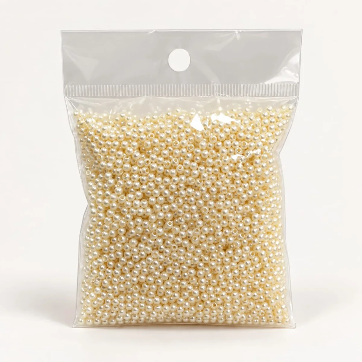 Perla Plástica Crema 3 mm
